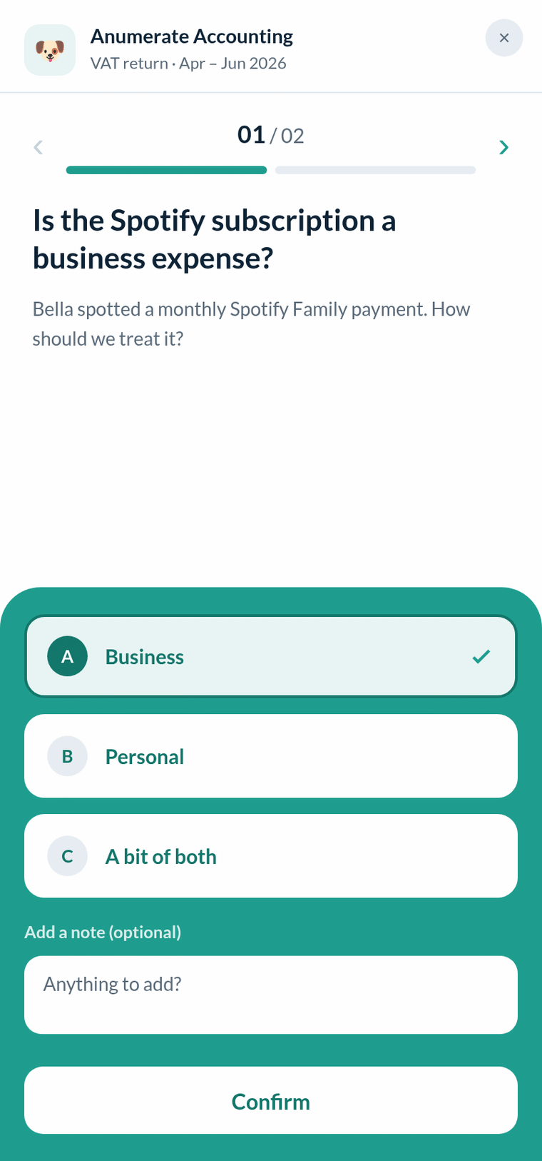 Client question on mobile